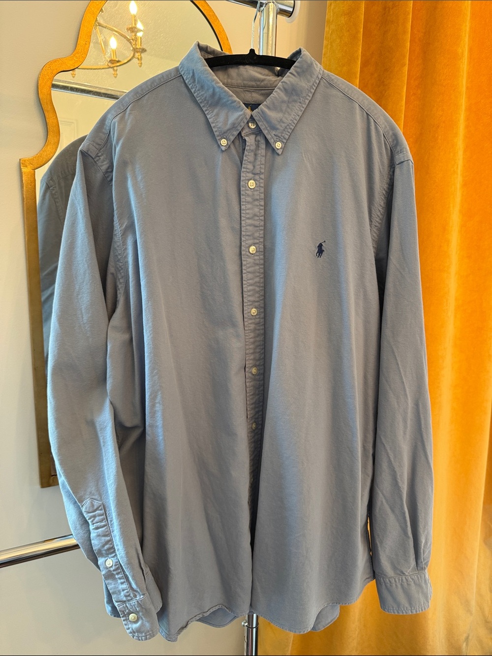 Polo by Ralph Lauren Light Blue Long-Sleeve Men’s Button-Down Shirt XXL
